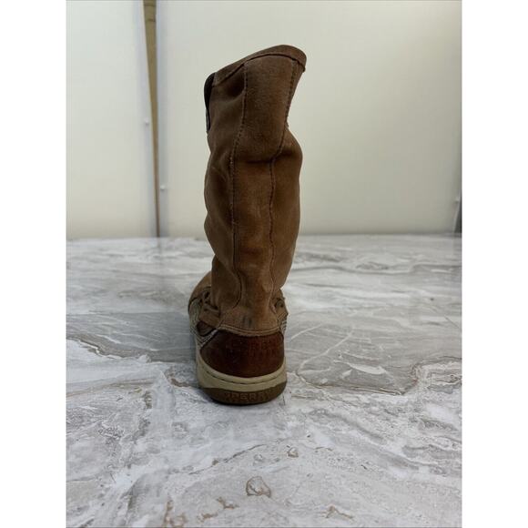 Women’s Sz 9M PFR Sperry Top-Sider Casual Boat Stitched Moc Toe Boots 9616707 - Picture 5 of 11